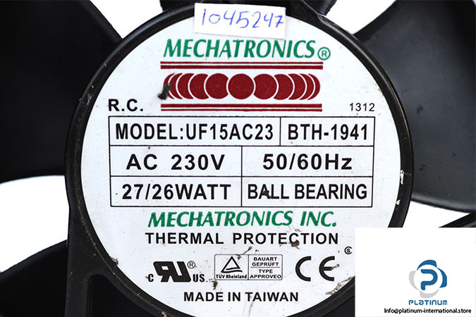 mechatronics-UF15AC23-axial-fan-used-1