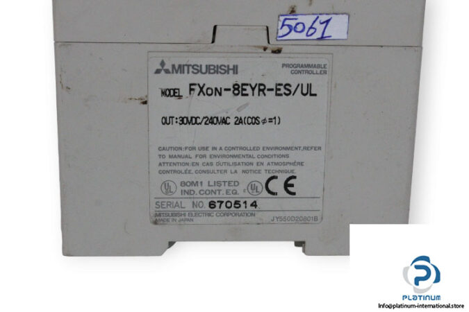 mitsubishi-FXON-8EYR-ES_UL-programmable-controller-(used)-2