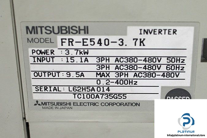 【大人気豊富な】H16. MITSUBISHI FR-E540-3.7k 3.7kW AC 380-480V その他
