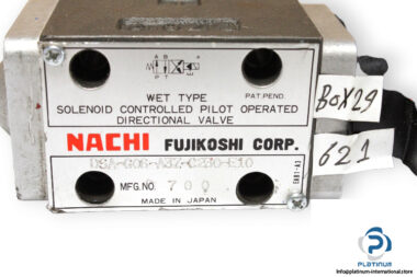 nachi-DSA-G06-A3Z-C230-E10-solenoid-controlled-pilot-operated-directional-valve-used-2