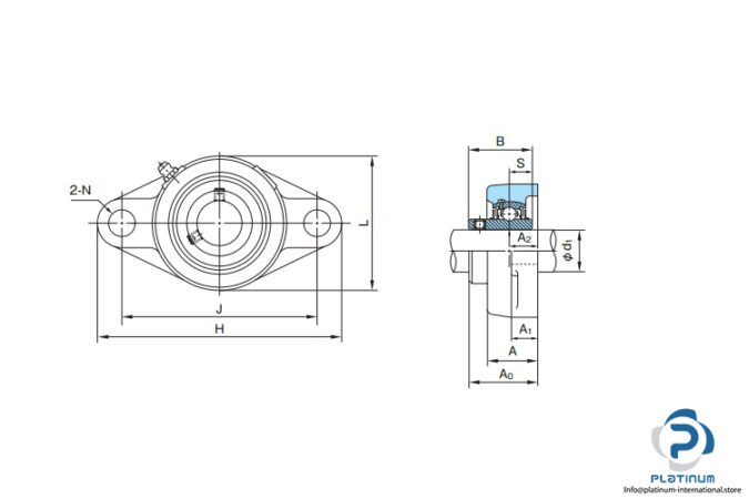 nachi-UCFL-208-oval-flange-ball-bearing-unit-(new)-(carton)-2