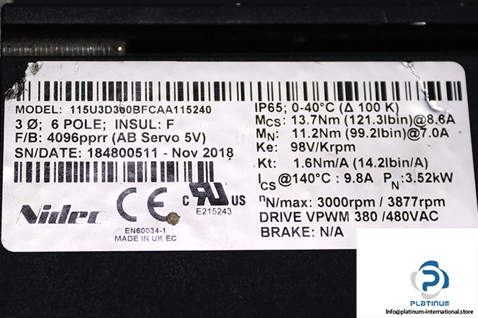 nidec-115U3D300BFCAA115240-servo-motor-used-1