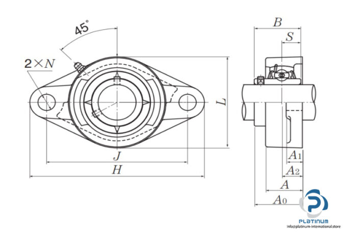 ntn-UCFL-205-oval-flange-ball-bearing-unit-(new)-2