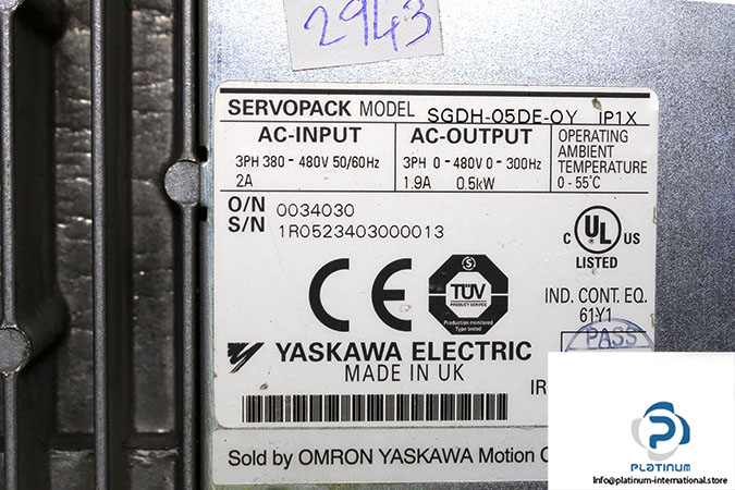 omron-SGDH-05DE-OY-rotary-servo-drive-(used)-1