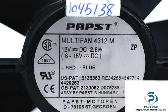 papst-4312-M-A99-axial-fan-used-1