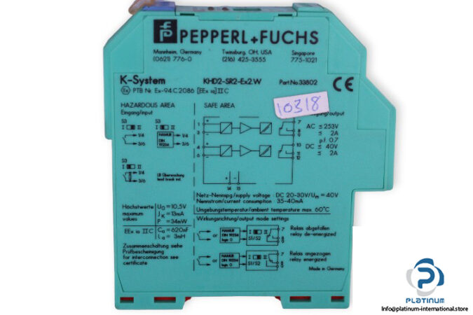 pepperl-fuchs-KHD2-SR2-EX2W-transformer-isolated-barrier-(used)-2
