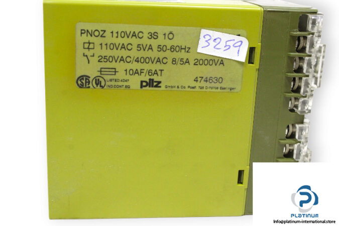 pilz-PNOZ-110VAC-3S-1O-safety-relay-(new)-2