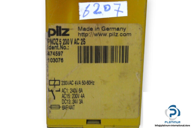 pilz-PNOZ-5-230V-AC-2S-safety-relay-(used)-2