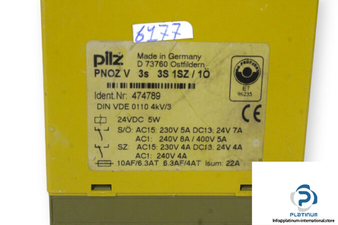 pilz-PNOZ-V-3S-3S-1SZ_1O-safety-relay-(used)-2
