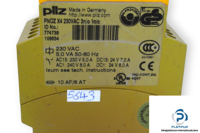pilz-PNOZ-X4-230VAC-3N_O-1N_C-safety-relay-(used)-2