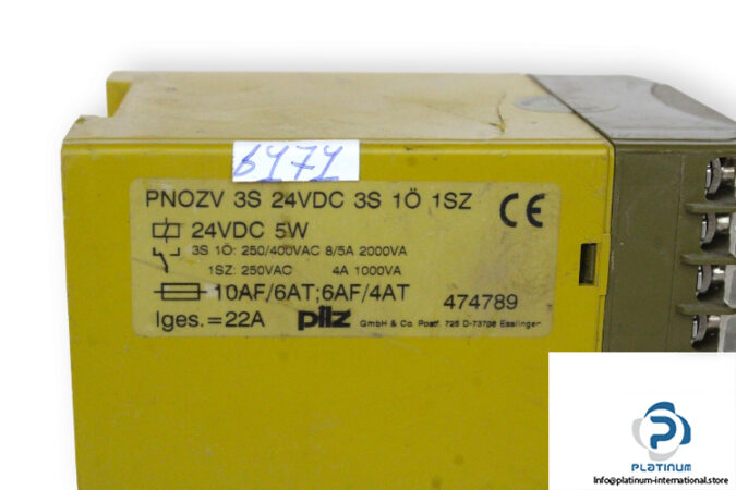 pilz-PNOZV-3S-24VDC-3S-1O-1SZ-safety-relay-(used)-2