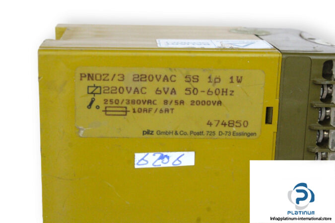 pilz-PNOZ_3-220VAC-5S-1O-1W-safety-relay-(used)-2