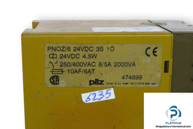 pilz-PNOZ_6-24VDC-3S-1O-safety-relay-(used)-2