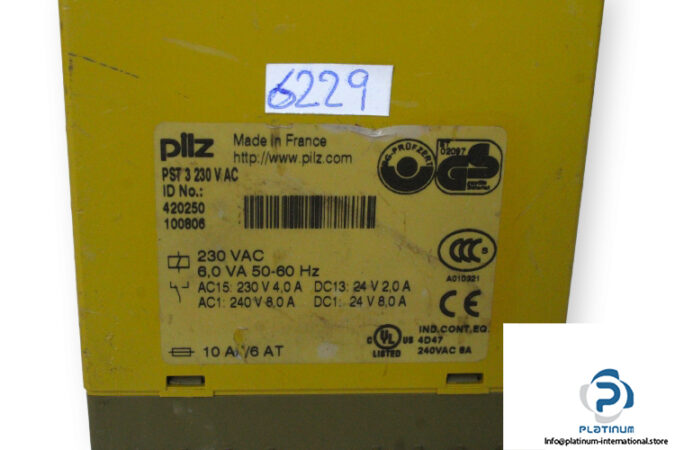 pilz-PST-3-230-VAC-safety-relay-(used)-2