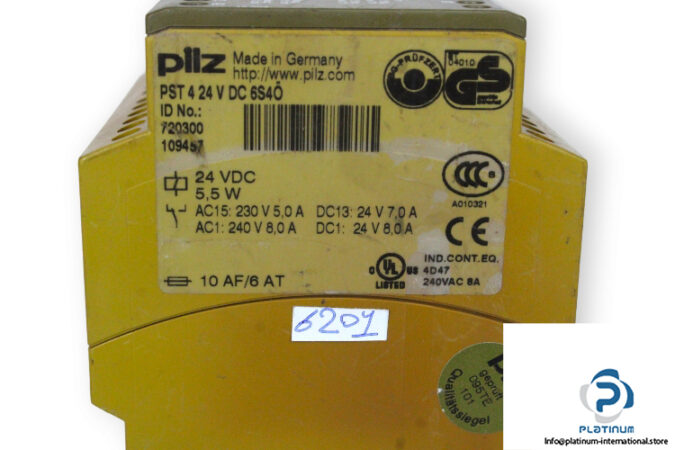 pilz-PST-4-24VDC-6S4O-safety-relay-(used)-2