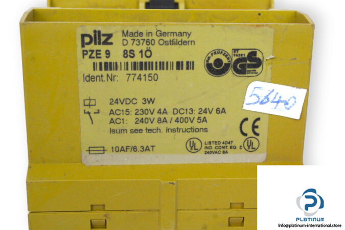 pilz-PZE-9-8S-1O-safety-relay-(used)-2