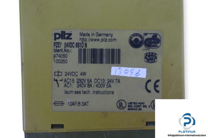 pilz-PZE7-24VDC-6S10N-safety-relay-(Used)-2