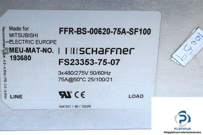 schaffner-FS23353-75-07-neutral-line-filter-used-2