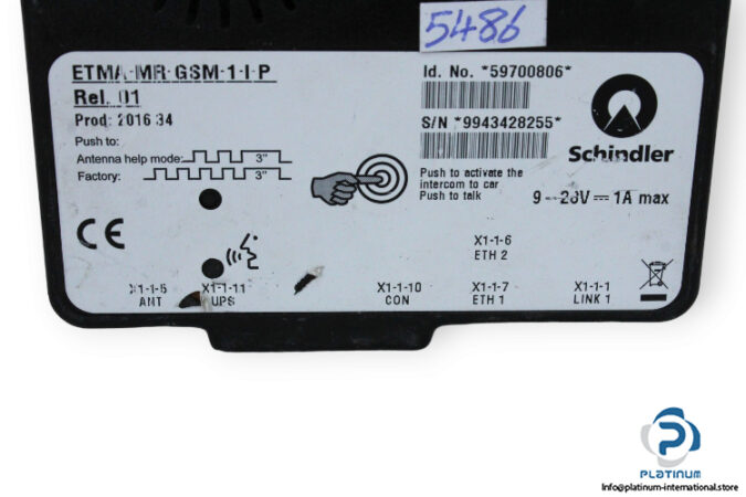 schindler-ETMA-MR-GSM-1-I-P-communication-unit-(used)