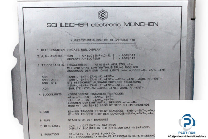 schleicher-LDG-01-control-panel-(used)-2