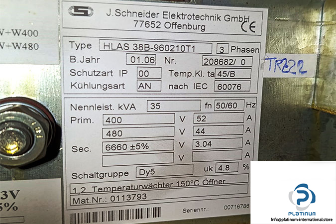 schneider-HLAS-38B-960210T1-transformer-(used)-1