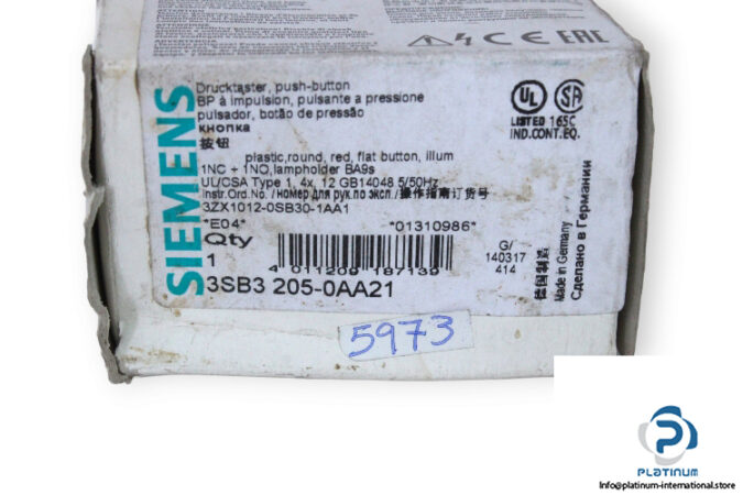 siemens-3SB3-205-0AA21-illuminated-push-button-(new)-5