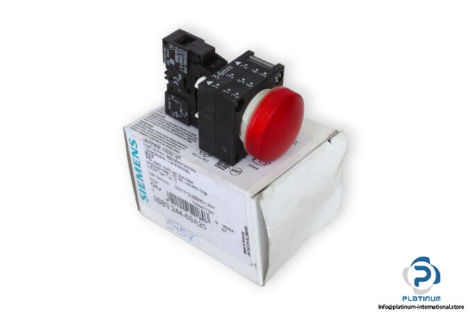 siemens-3SB3-244-6BA20-indicator-light-red-(new)