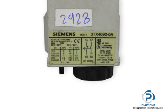 siemens-3TX4092-0A-time-delay-relay-(used)-1