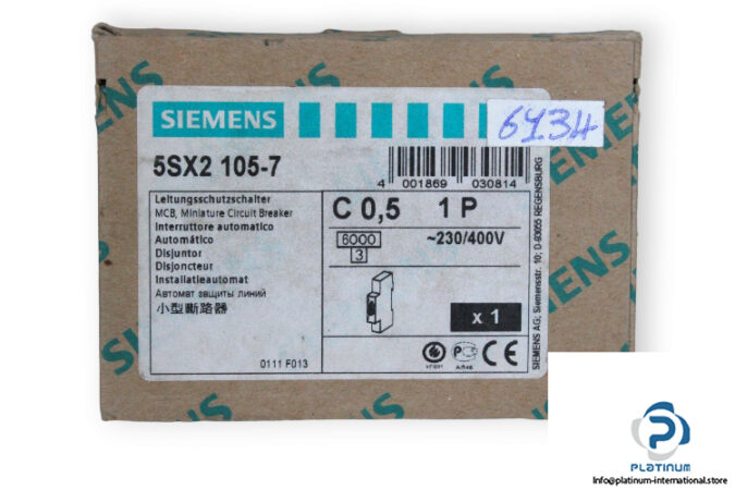 siemens-5SX2105-7-miniature-circuit-breaker-new-3