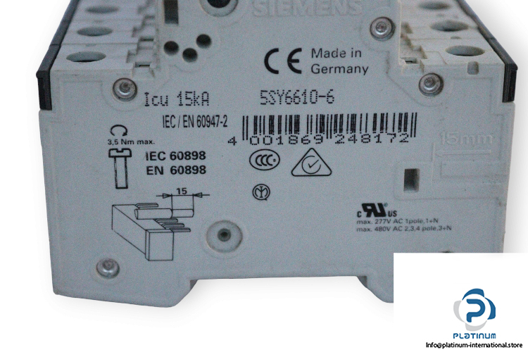 siemens-5SY6610-6-minitaure-circuit-breaker-used-2