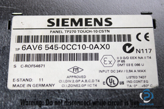 siemens-6AV6-545-0CC10-0AX0-touch-panel-(used)-5