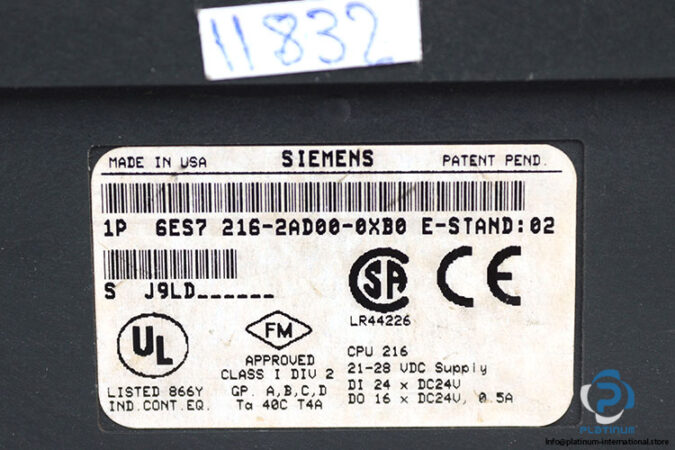 siemens-6ES7-216-2AD00-0XB0-cpu-unit-(Used)-2