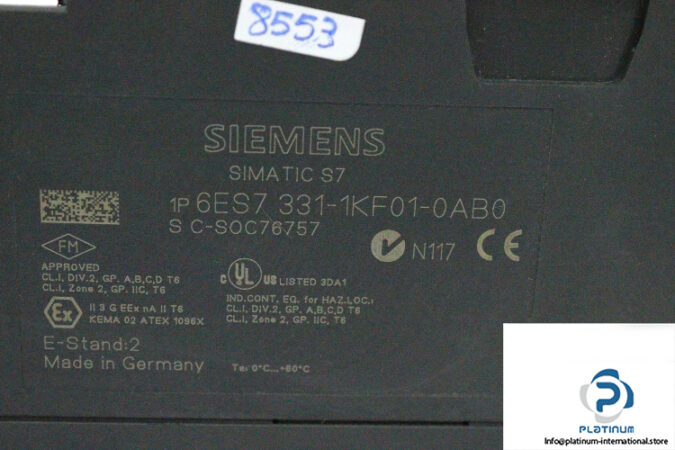 siemens-6ES7-331-1KF01-0AB0-analog-input-module-(Used)-4