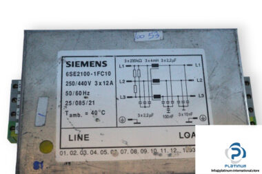 siemens-6SE2100-1FC10-electrical-filter-used-2