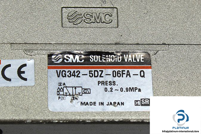 SMC VG342-5DZ-06FA-Q SINGLE SOLENOID VALVE - Platinum International