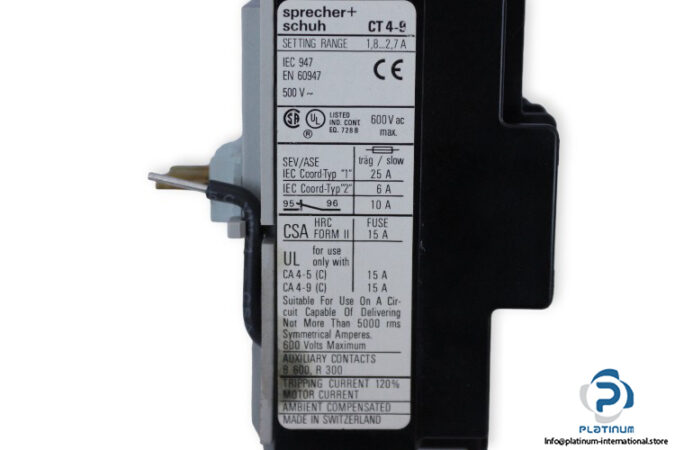 sprecher-schuh-CT4-9-1.8-2.7-A-thermal-overload-relay-(New)-2
