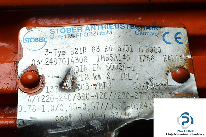 stober-B21R-63-K4-ST01-TLB960-gearmotor-1-used