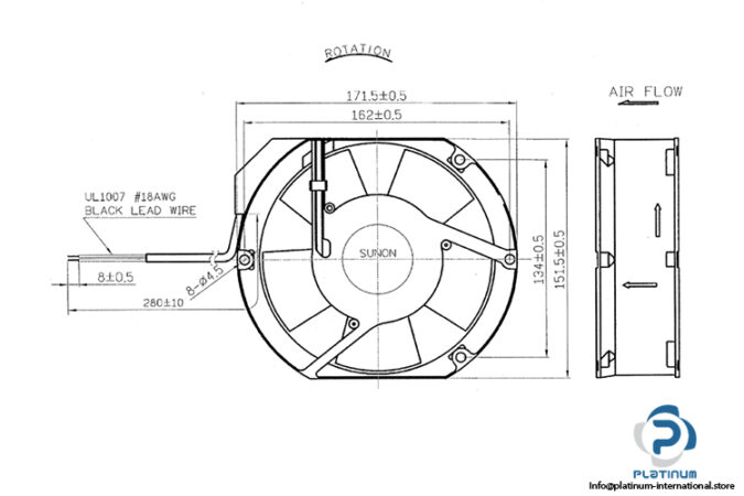 sunon-A2175-HBL-axial-fan-used-3