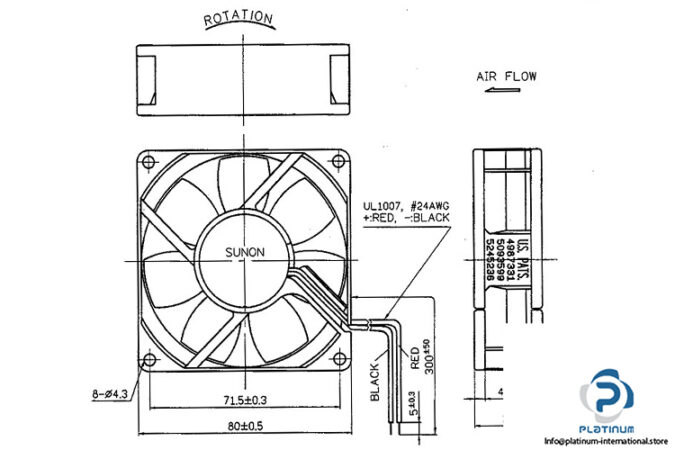 sunon-KD1208PTB1-axial-fan-Used-2