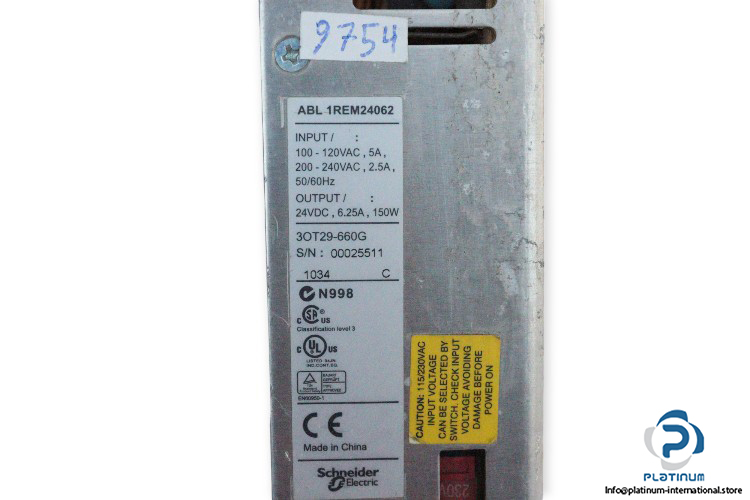 telemecanique-ABL-1REM24062-regulated-modicon-power-supply-used-2