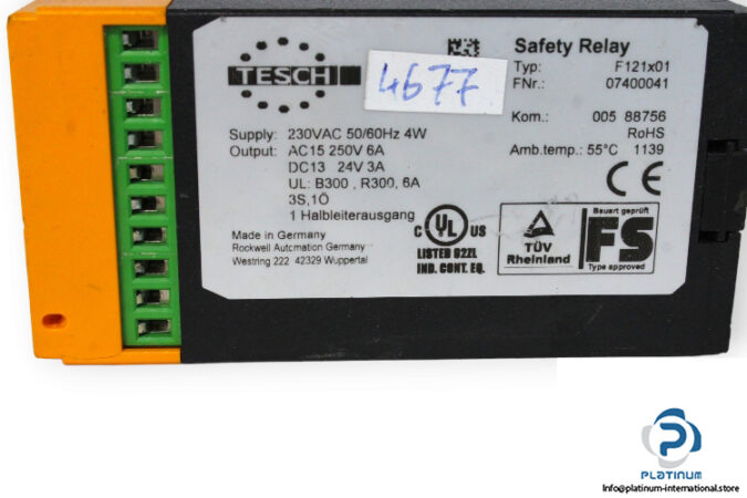 tesch-F121X01-safety-relay-(used)-2