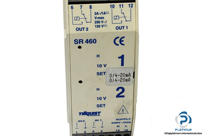 TILLQUIST SR460-E VOLTAGE TRANSMITTER - Platinum International