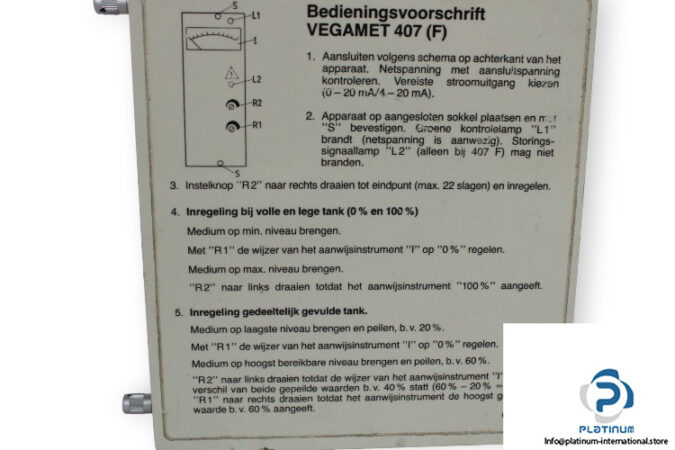 vegamet-407-f-level-indicator-used-2