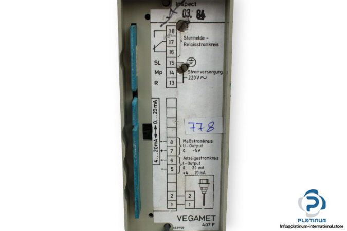 vegamet-407-f-level-indicator-used-3