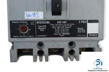 westinghouse-HFB3022ML-magnetic-circuit-breaker-(Used)-1