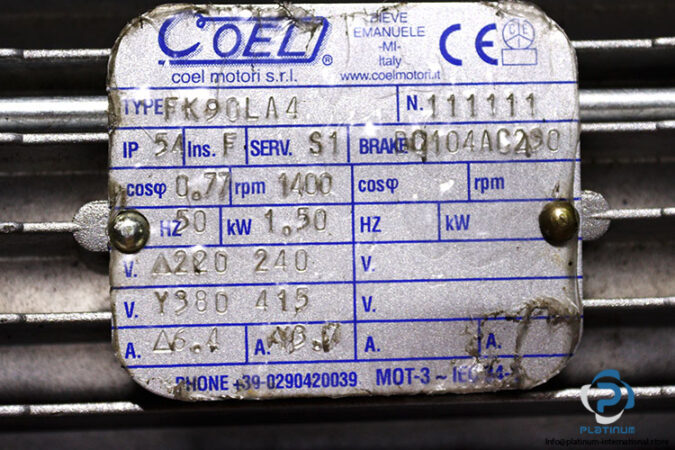 coel-FK90LA4-brake-motor-used-2