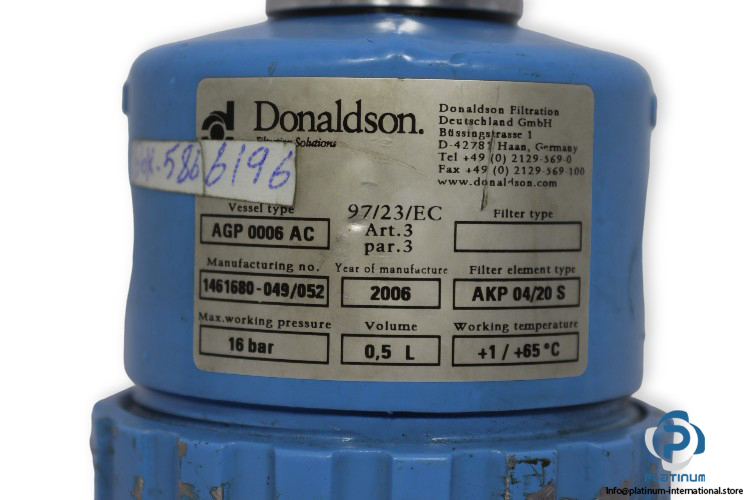 donaldson-AGP-0006-AC-pneumatic-filter-used-2