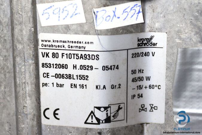 kromschroder-VK-80-F10T5A93DS-motorized-valve-for-gas-new-4