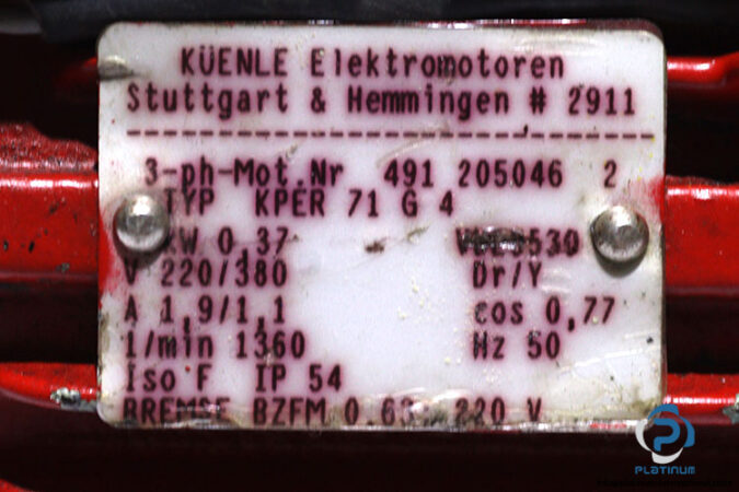 kuenle-KPER-71-G-4-brake-motor-used-2