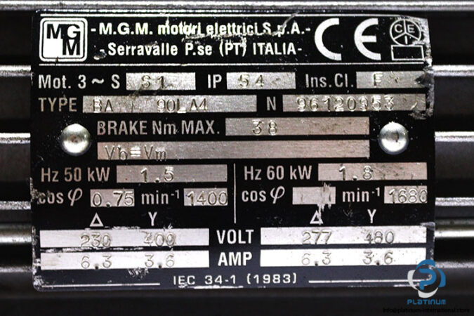 mgm-BA-90LA4-brake-motor-used-2